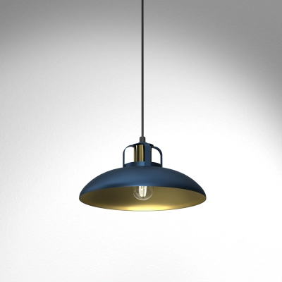 lafabryka.pl Lampa wisząca FELIX NAVY BLUE/GOLD 1xE27 MLP7714 MILAGRO